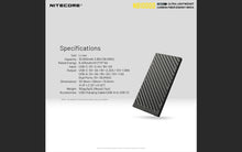 Load image into Gallery viewer, Nitecore NB10000 Gen 2 Quick-Charge USB/USB-C Dual Port 10000mAh Power Bank