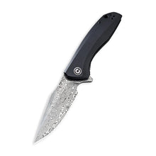 Load image into Gallery viewer, CIVIVI Baklash - Flipper Liner Lock Knife Black G-10 (3.5&quot; Damascus)