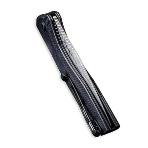 CIVIVI Baklash - Flipper Liner Lock Knife Black G-10 (3.5" Damascus)