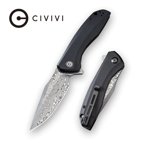 CIVIVI Baklash - Flipper Liner Lock Knife Black G-10 (3.5