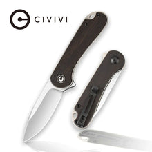 Load image into Gallery viewer, CIVIVI Elementum - Flipper Knife Black Ebony Wood Handle (2.96&quot; D2 Satin Blade)